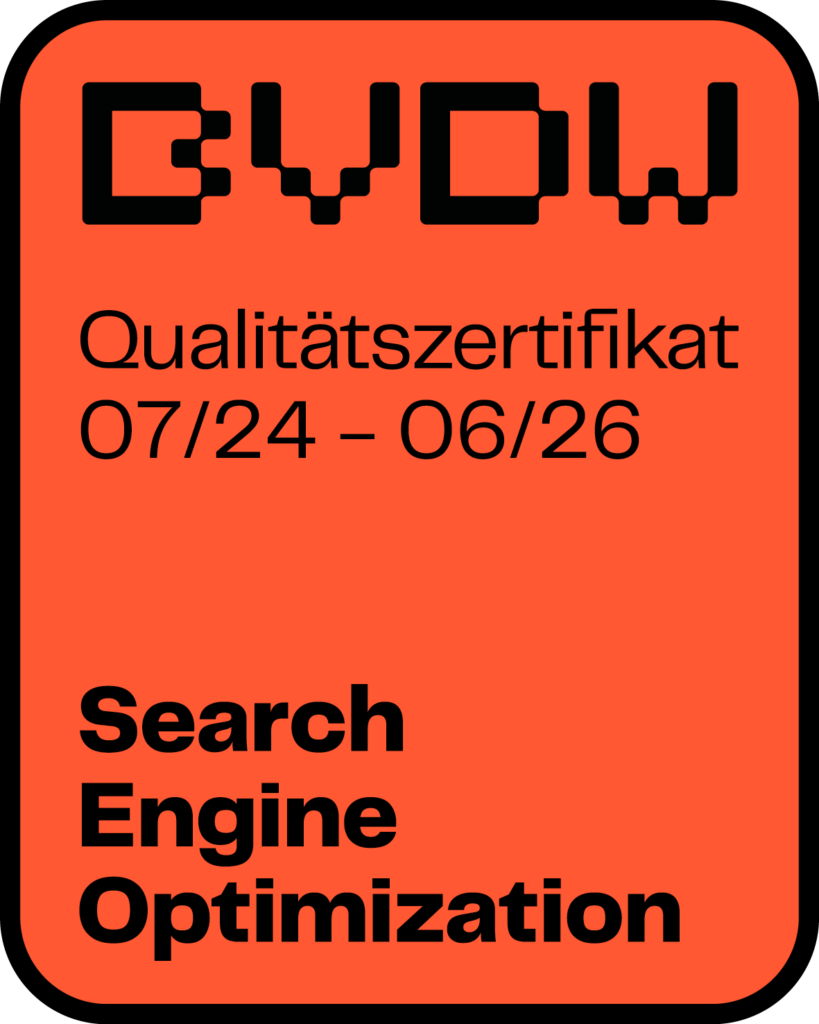 BVDW Qualitätszertifikat für SEO